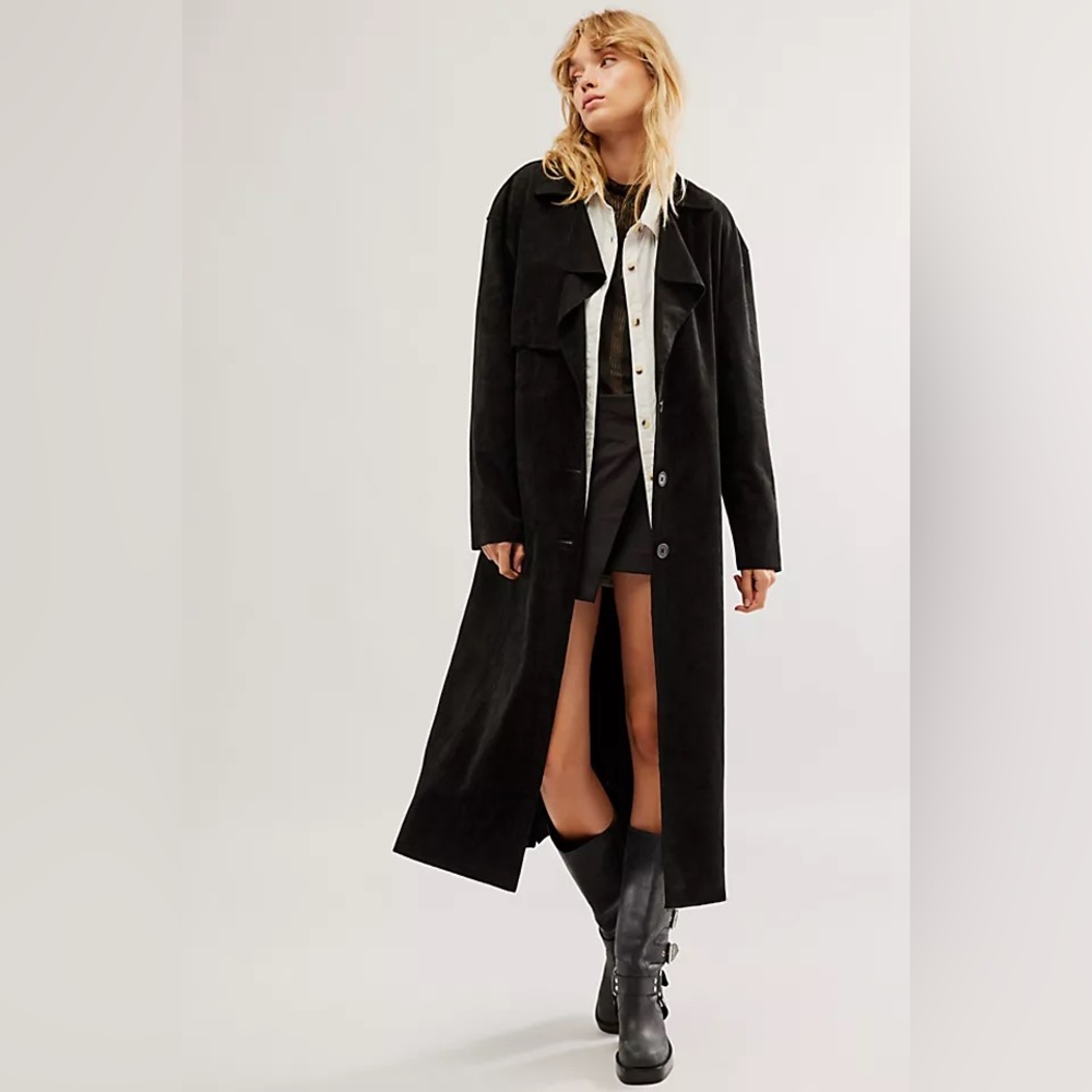 Free People x BlankNYC Vegan Suede Trench